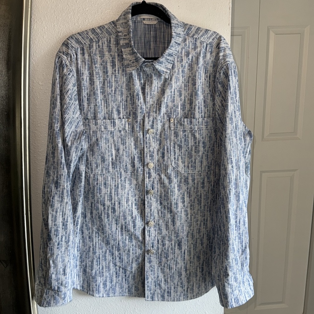 AUTHENTIC DIOR Oblique Button Up
